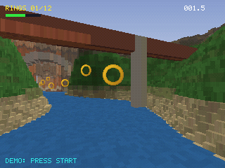 Canyon Rings: flying through a golden ring under a stone arch